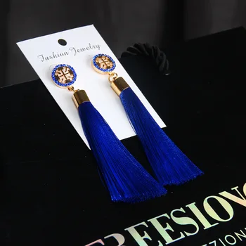 KMVEXO Boem Stras Cercei Lungi Moț 2019 New Sosire Moda Brinco Bijoux Cristal Legăna Cercei pentru Femei Bijuterii