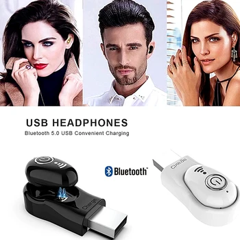 Setul cu Cască Bluetooth Căști fără Fir 5.0 Auto Portabil USB de Încărcare Wireless Mini Tip Earbud Cască stereo Pentru Sport fitness
