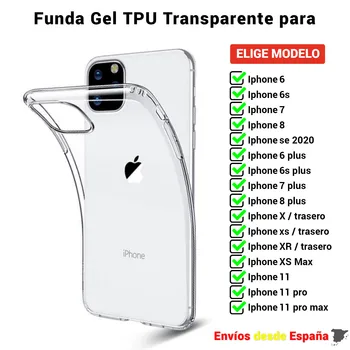 TPU caz pentru iPhone 6 6s 7 8 X XS 12 11 Max Mini Plus SE 2020. Silicon Transparent de locuințe pentru telefonul mobil. Alege modelul