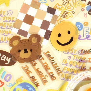 40 Buc Smiley Tablă de șah Jurnalul Autocolant Creative Material PVC Scrisoare de Dragoste Emoji Autocolant Drăguț Scrapbooking Colaj de Papetărie