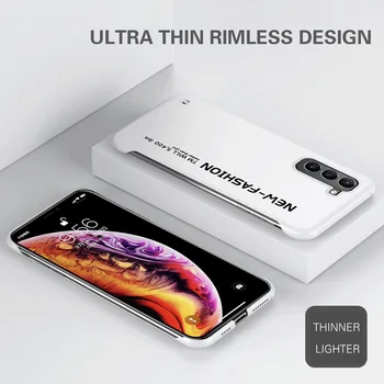 Pentru Samsung S21 Ultra S21 FE S20 S10 Plus Fara rama Telefonului Caz Ultra-subțire PC-ul fără ramă rezistentă la Șocuri Acoperire Pentru Samsung Nota 10 A50 A70