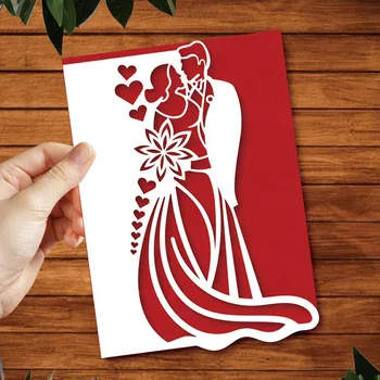 Cuplu de Nunta Ziua Îndrăgostiților Invitație de Tăiere de Metal Moare Stencil Scrapbooking DIY Album Hârtie Carte de Relief Decor Ambarcațiuni