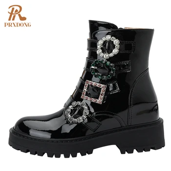 2021 Gotice Punk Pantofi din Piele Pene Mari Tocuri Femei Cizme Glezna cu Fermoar Curea Cataramă Doamnelor Pantofi de Toamna si Iarna