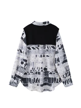 Femei Tricouri Vopsite BF Stil Harajuku Design Elegant Unisex Streetwear Top de sex Feminin de Toate-meci la Modă Punk Populare Bluza Cu Șal