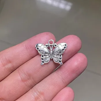 18pcs Frumos Drăguț Fluture Mic Handmade Pandantiv Colier Bratara Accesorii Farmece Constatările de Bijuterii a Face Provizii