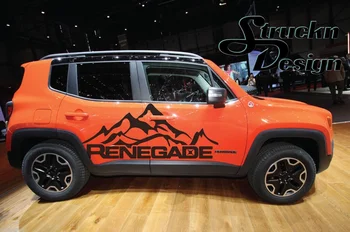 Pentru 1Set 2buc Jeep Renegade Munte Logo Usa Grafic de Vinil Autocolant Decal Laterale Reflectorizante SUV Car styling
