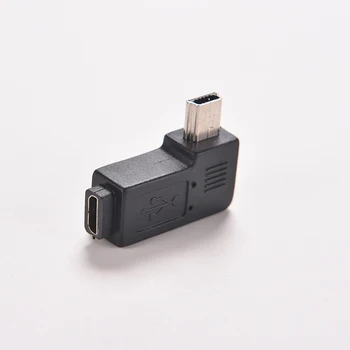 Mini USB Tip a Male La USB Micro B Femeie de 90 de Grade la Stânga Unghi Adaptor