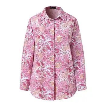 Celmia Vintage Femei Florale Imprimare Tricouri 2021 Toamna Elegante, Bluze Elegante Rever Tunica Topuri Cu Maneci Lungi Petrecere Blusas